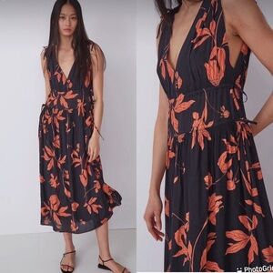 NWT Thakoon Floral Deep V-Neck Maxi Dress